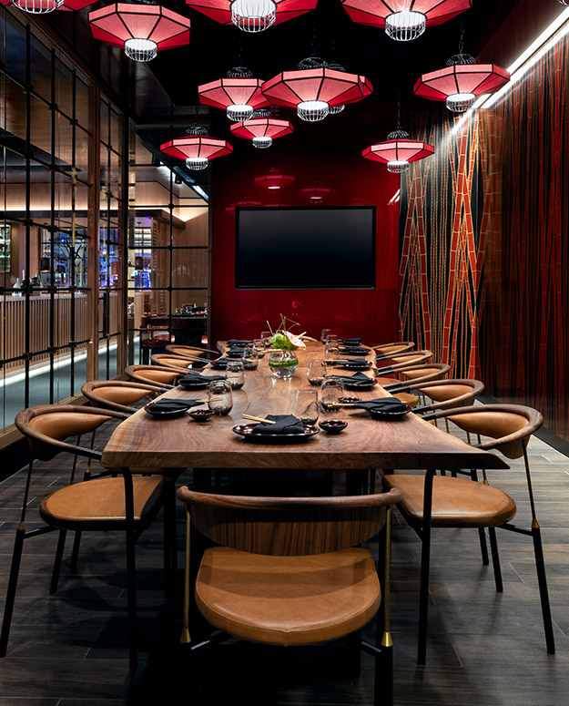 Private dining room at Resorts World Las Vegas